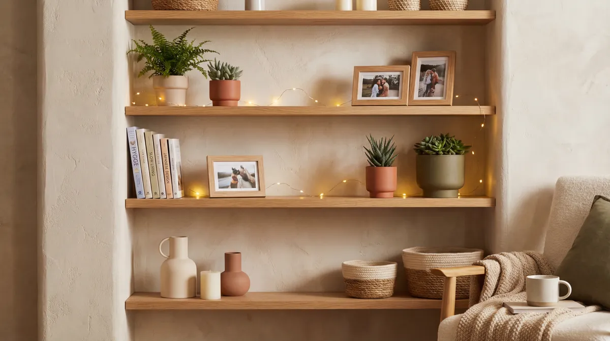 Styled apartment corner on a budget